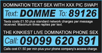 domination phone sex and text sex